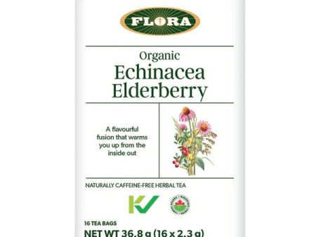 Flora - organic elderberry echinacea herbal tea blend with cranberry and rooibos - 16 bags Fashion