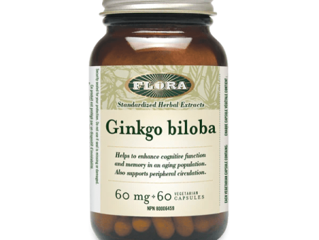 Flora - ginkgo biloba 60mg - 60 vcaps Online now