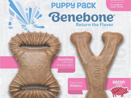 Benebone Puppy 2-Pack Bacon Flavor Dog Chew Online now