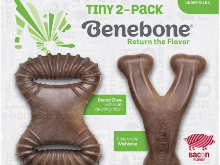 Benebone Tiny 2-Pack Bacon Flavor Dog Chew Online Sale