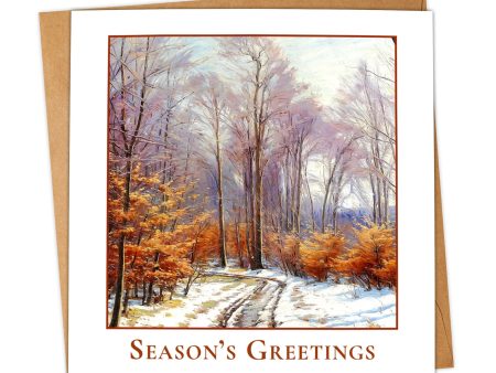 Winter Woods Traditional Christmas Card, Single or Pack, Personalised or Blank Online now