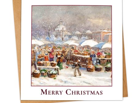 Merry Christmas Winter Art Card, Traditional Christmas Card, Single or Pack Sale