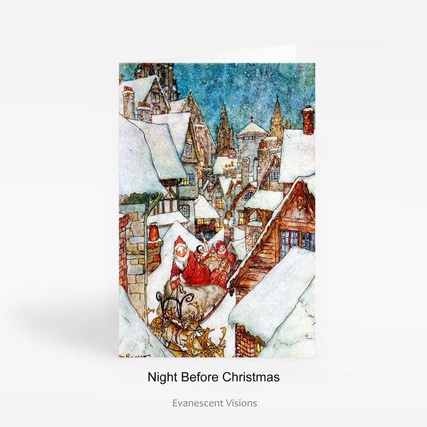 Vintage Illustration Christmas Cards, Personalised or Blank Cheap