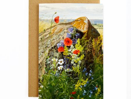 Aagaard Wildflowers by a Cornfield Greeting Cards, Pack of 10, Personalised or Blank Hot on Sale