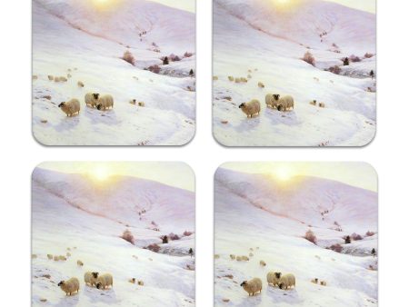 Winter Hills Christmas Coasters, Set of 4 Hot on Sale