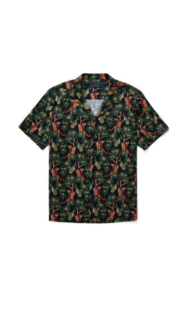 Printed Tiger Resort Shirt on Sale