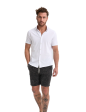 Short Sleeve Knit Shirt in White For Discount