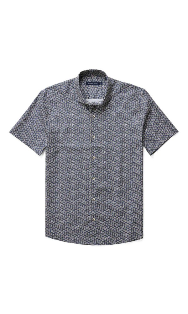 Navy Daisies SS Shirt Hot on Sale