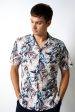 Beige Tropical Print SS Lido Shirt Online