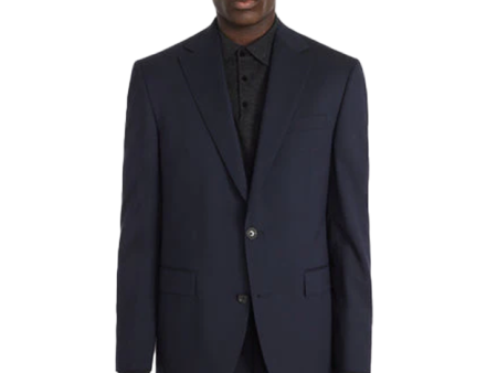 3SIXTY5 Elon Contemporary Trim Suit Jacket in Blue Online now