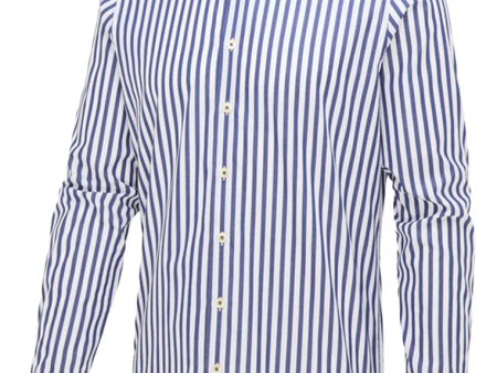 Navy Stripe Long Sleeve Shirt For Cheap