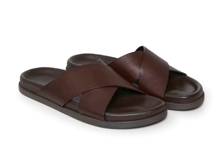 Sandy Leather Sandal in Espresso Sale