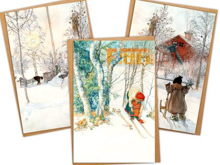 Snowy Winter Christmas Cards, Personalised or Blank, Single or Pack For Sale