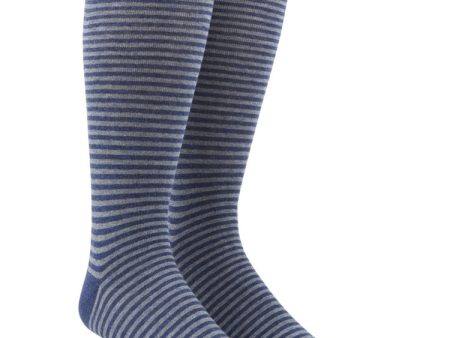 Thin Stripes Navy Dress Socks Cheap