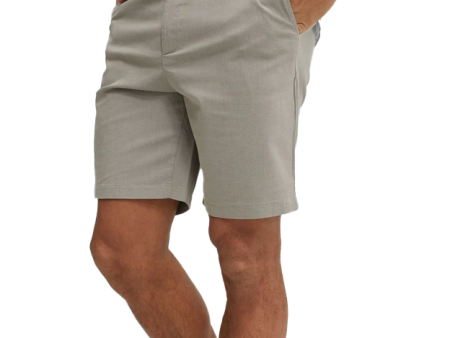 Grey Textured Shorts Discount