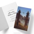 Cemetery Entrance Artistic Halloween Invitation Cards Fashion