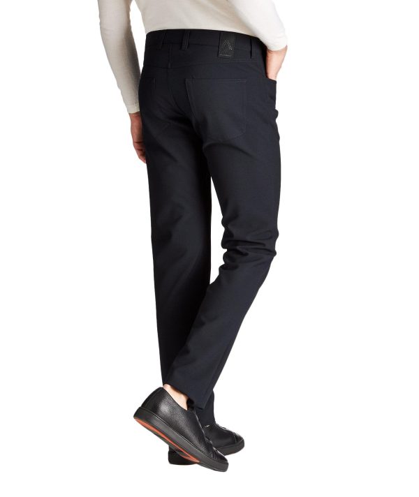 Alberto Ceramica Pipe Slim Fit Textured Black Jean For Sale