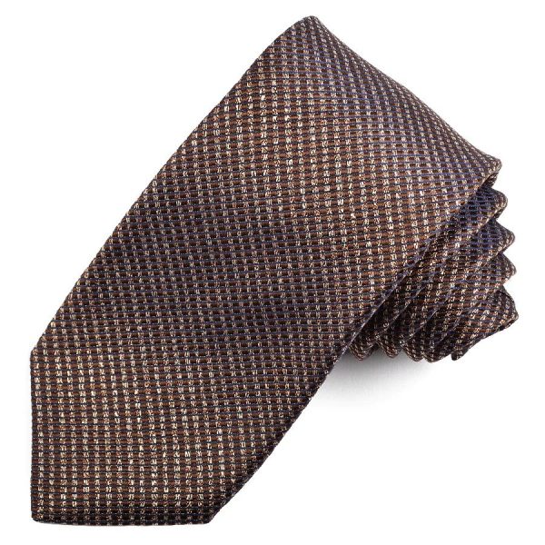 Brown Silk Woven Men s Tie For Cheap