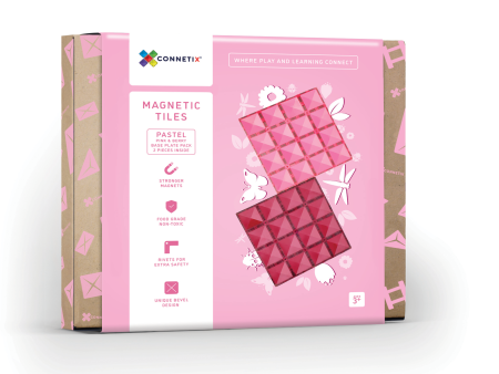 Connetix 2 Piece Base Plate Pink & Berry Pack Sale