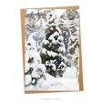 Juniper Tree in Snow Winter Holiday or Christmas Card, Personalised or Blank Fashion