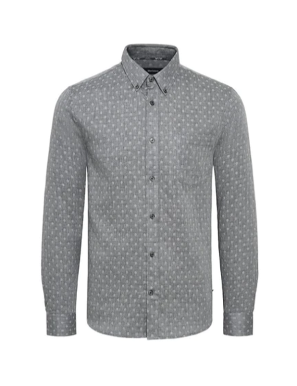 Trostol BD Dark Grey Melange Dot Shirt on Sale