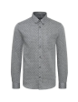 Trostol BD Dark Grey Melange Dot Shirt on Sale