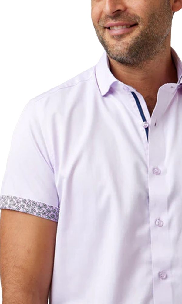 Lavender Solid SS Dress Shirt Online