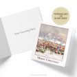 Merry Christmas Winter Art Card, Traditional Christmas Card, Single or Pack Sale