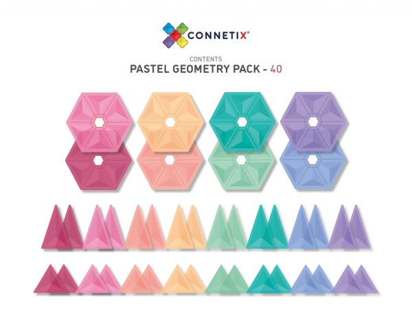 Connetix 40 piece Pastel Geometry Pack For Discount