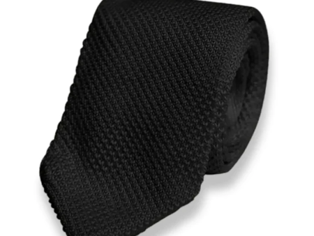 Knitted Black Tie on Sale