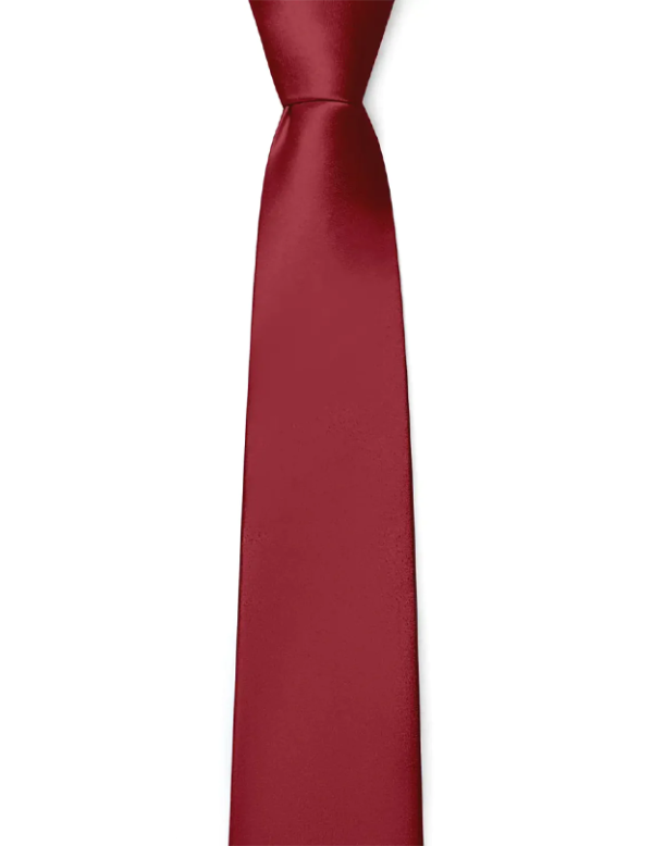 Satin Groomsmen Tie in Pomegranate Online now