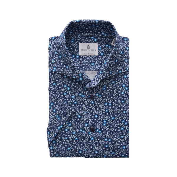 Premium Jersey SS Dark Blue Floral Shirt Online now