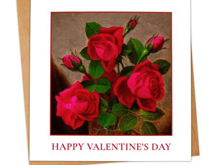 Red Roses Happy Valentine s Day Card, Personalised or Blank Online