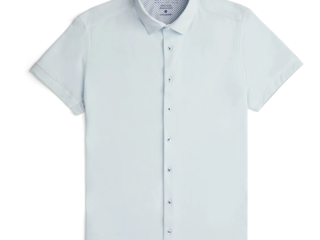 Short Sleeve Knit Shirt in Light Blue Online Hot Sale