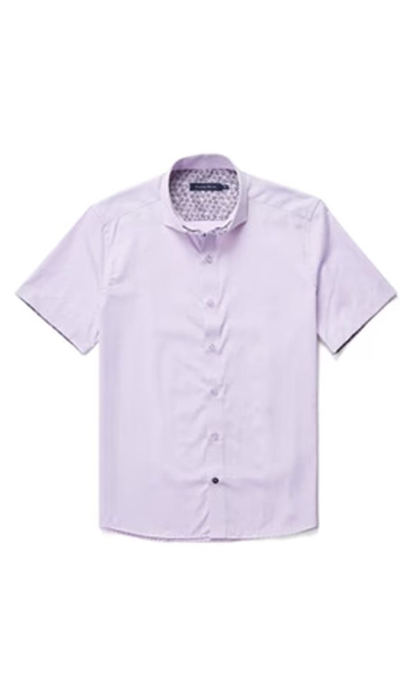 Lavender Solid SS Dress Shirt Online