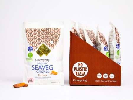 Organic Seaveg Crispies Multipack - Turmeric (Crispy Seaweed Thins) (6 Pack) Online