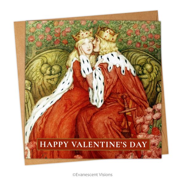 Romantic Couple Valentine s Card, Personalised or Blank For Discount