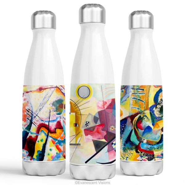 Kandinsky Patterned Stainless Steel Art Water Bottle, Thermos, 500ml For Sale