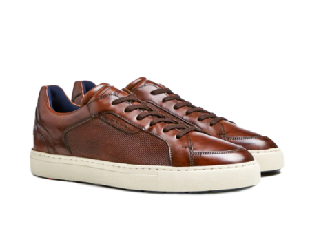 Malaga Leather Sneaker in Brandy Supply