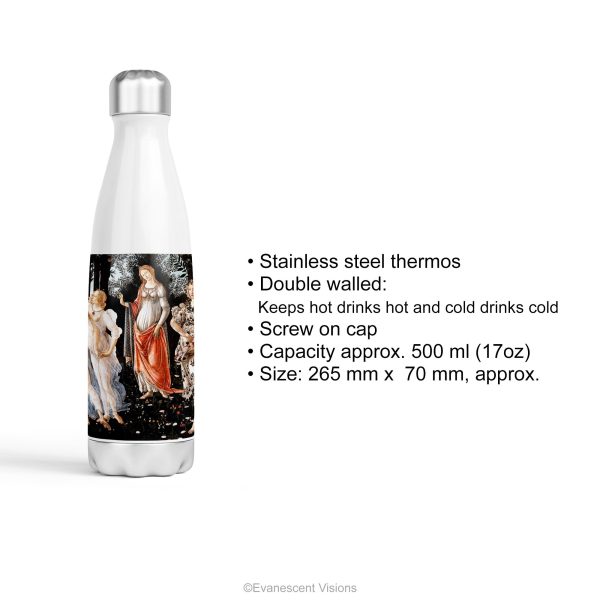 Primavera Stainless Steel Art Water Bottle, Thermos, 500ml Fashion