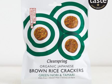 Organic Japanese Brown Rice Crackers - Green Nori & Tamari (12 Pack) Sale