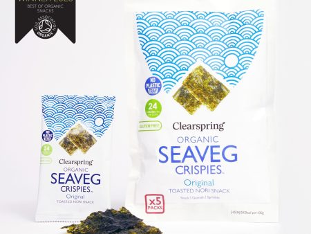 Organic Seaveg Crispies Multipack - Original (Crispy Seaweed Thins) Fashion