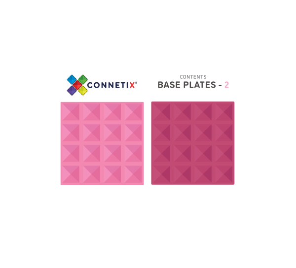 Connetix 2 Piece Base Plate Pink & Berry Pack Sale