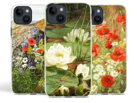 Wildflowers, Poppies & Lilies Art Phone Case for iPhones 16, 15, 14, 13, 12, 10, SE2020 Supply