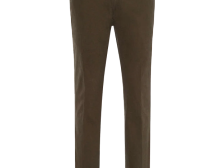 Silvio Hi-Flex Slim Chinos in Nut Hot on Sale